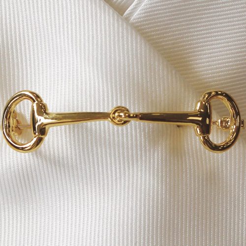 Equetech Snaffle Stock Pin (Gold) - Horse Mad Store