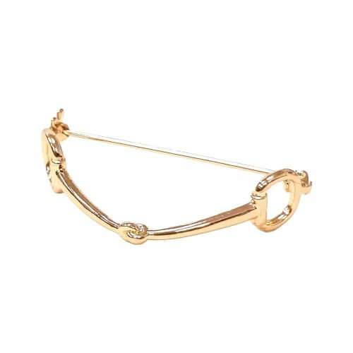 Equetech Snaffle Stock Pin (Gold) - Horse Mad Store
