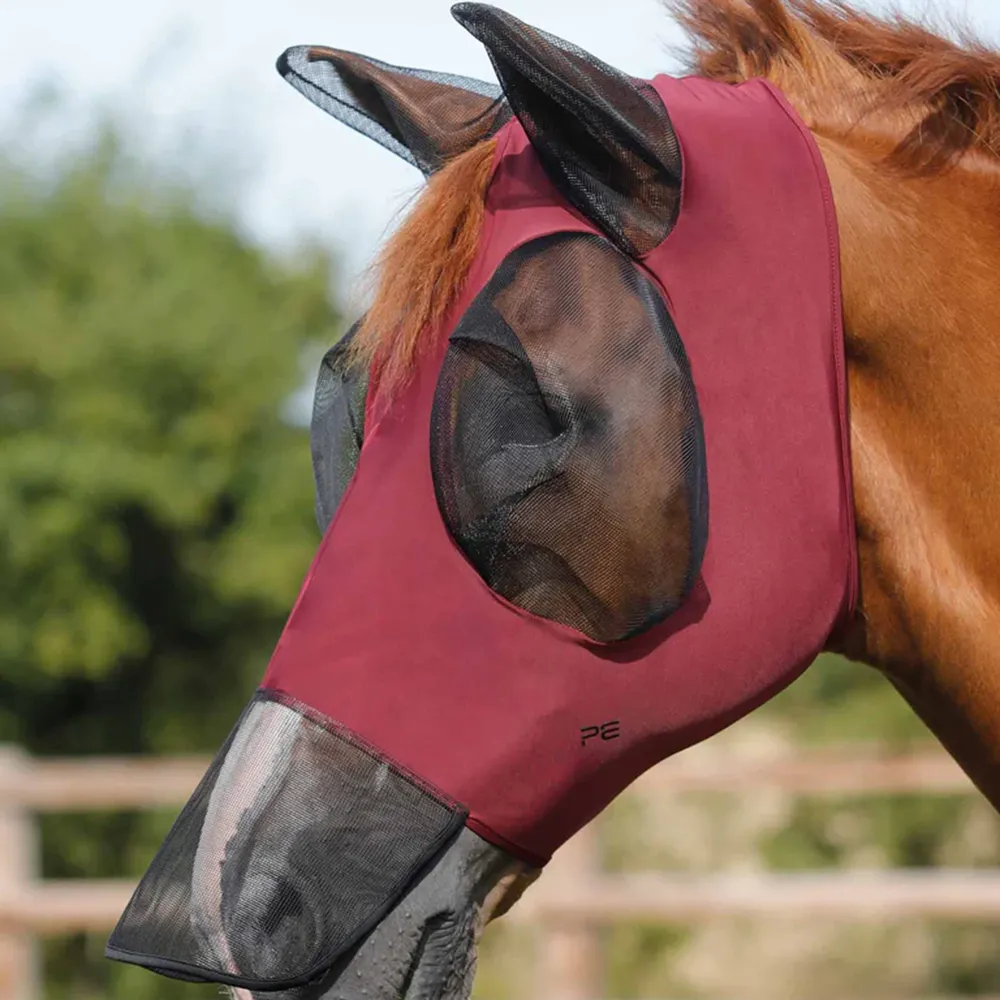 PE Comfort Tech Lycra Fly Mask Xtra - Horse Mad Store