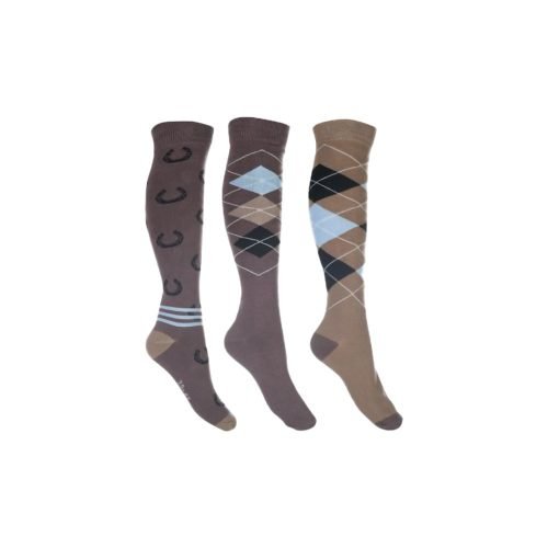 Cardiff Kids Riding Socks Set Of 3 - Horse Mad Store