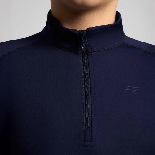 Junior Ombretta Technical Riding Top Navy - Horse Mad Store