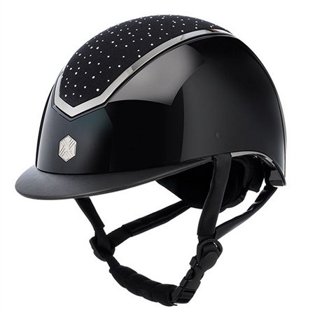 Charles Owen Kylo Crystal Gloss Riding Hat Black
